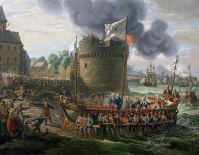 Luigi XVI visita il porto di Cherbourg, 23 giugno da Louis Philippe Crepin
