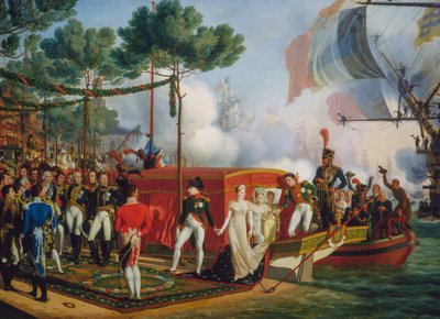 Napoleone Bonaparte e Maria Luisa sbarcano ad Anversa da Louis Philippe Crepin