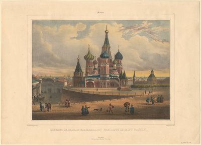 La cattedrale di San Basilio a Mosca da Louis Pierre Alphonse Bichebois