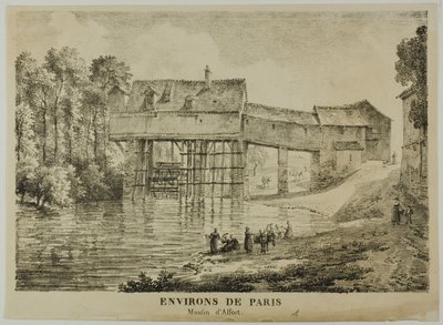 I Dintorni di Parigi: Mulino di Alfort da Louis Pierre Baltard