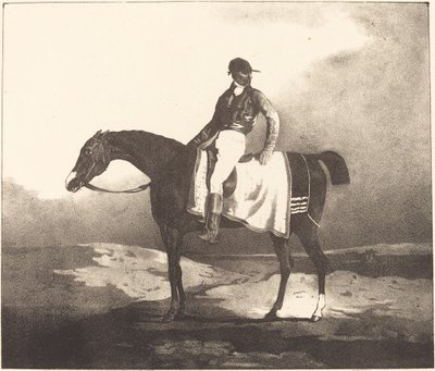 Cavallo e fantino britannici da Louis Pierre Marie Courtin after Théodore Gericault