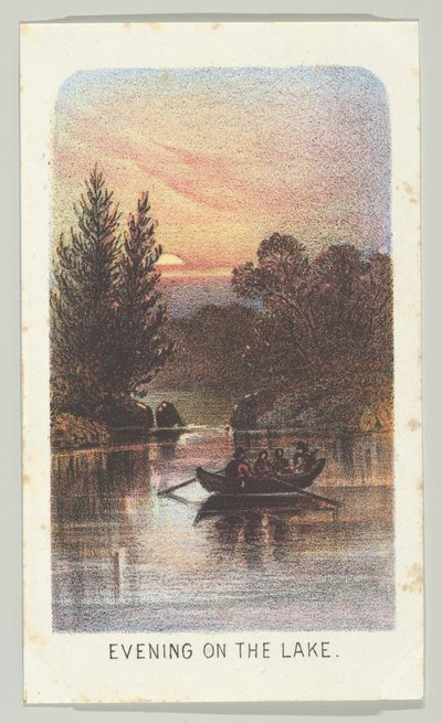 Sera sul lago, dalla serie Vedute di Central Park, New York, Parte 3 da Louis Prang