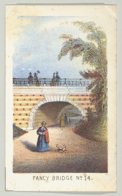 Ponte Fantasia n. 14, dalla serie, Vedute di Central Park, New York, Parte 3, 1864 da Louis Prang