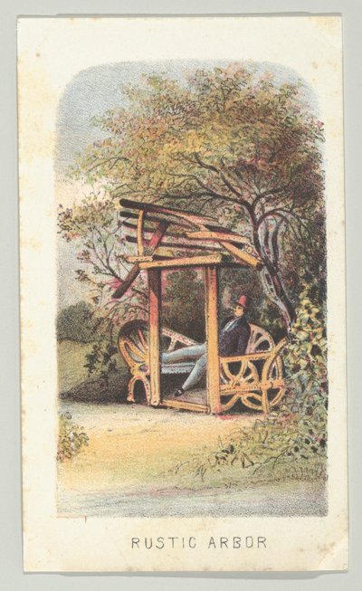 Arco rustico, dalla serie, Vedute di Central Park, New York, Parte 2, 1864 da Louis Prang