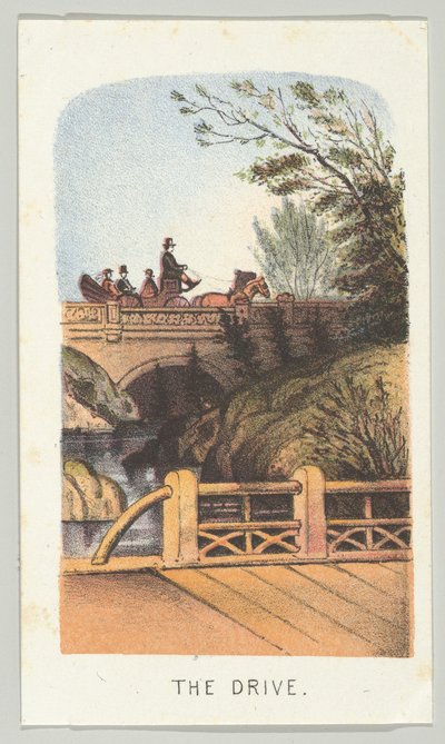 Il viale, dalla serie, Vedute di Central Park, New York, Parte 2 da Louis Prang