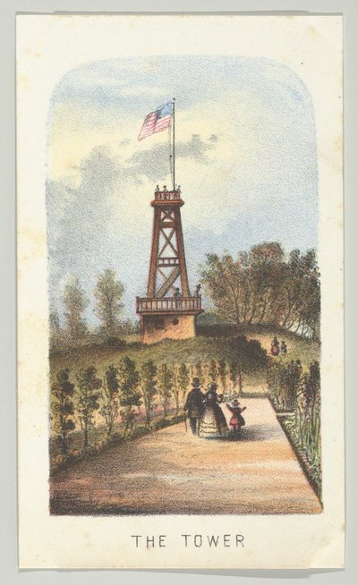 La Torre, dalla serie, Vedute di Central Park, New York, Parte 2, 1864 da Louis Prang