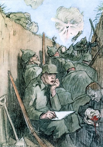 Una lettera dalle trincee tedesche, 1916 da Louis Raemaekers