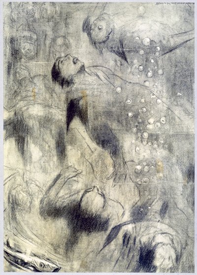 La mina marina, 1916 da Louis Raemaekers