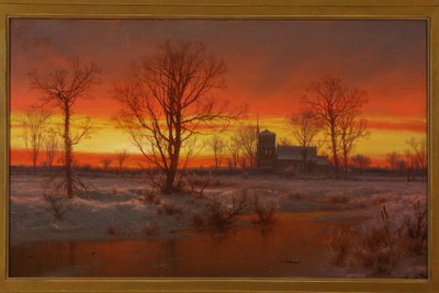 Tramonto, inverno 1862 da Louis Rémy Mignot