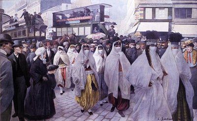 Artisti del Teatro Orientale che tornano al Trocadero da Louis Remy Sabattier