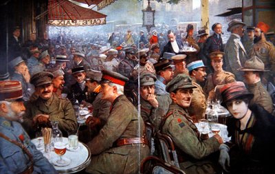 Le Cafe de la Paix Pendant La Guerre da Louis Remy Sabattier