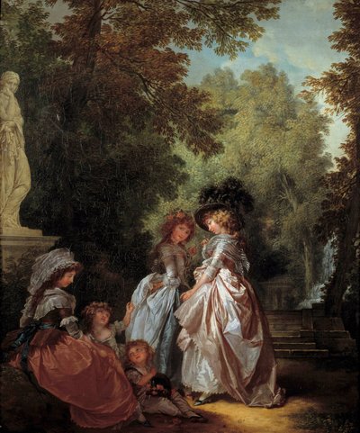 Donne e bambini in un parco da Louis Rolland Trinquesse