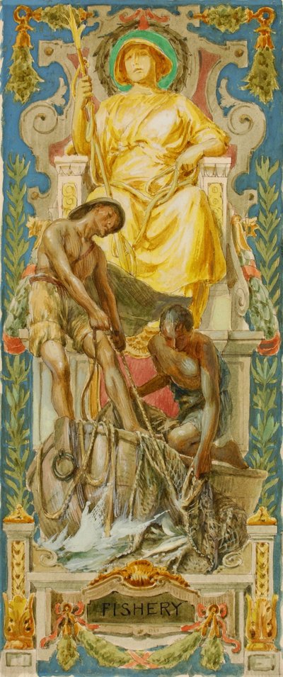 Pesca (studio per il gruppo di lavoro, Old Senate Office Building) da Louis Schaettle