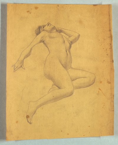 Studio di figura nuda reclinata da Louis Schaettle
