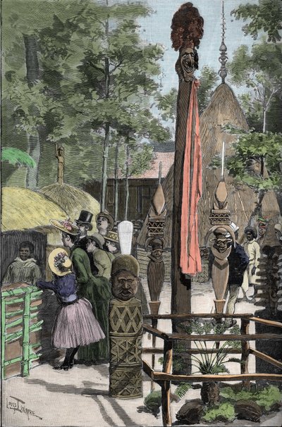 Esposizione Universale 1889 - Il villaggio canaco all