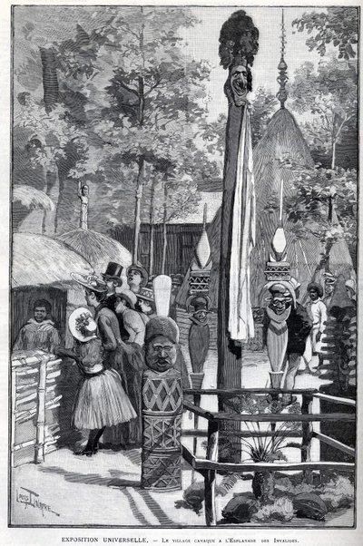 Exposition Universelle 1889 - Il villaggio canaque all