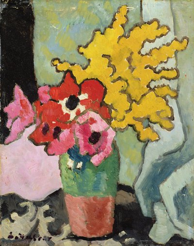 Anemoni e mimosa da Louis Valtat