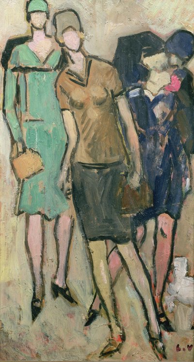 Figura e giovane ragazza con un maglione da Louis Valtat