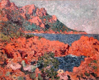 Scogliere rosse e persone da Louis Valtat