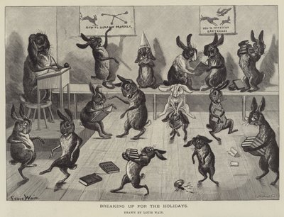 Fine delle lezioni per le vacanze da Louis Wain