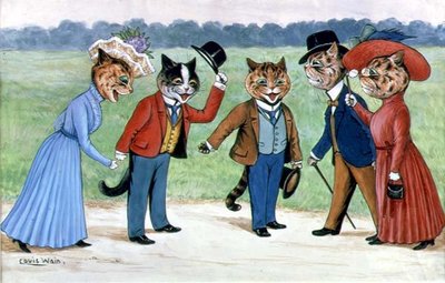 Gatti in Passeggiata da Louis Wain