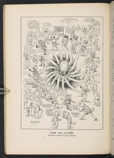 Socialismo, da p.46, Louis Wain Annual da Louis Wain