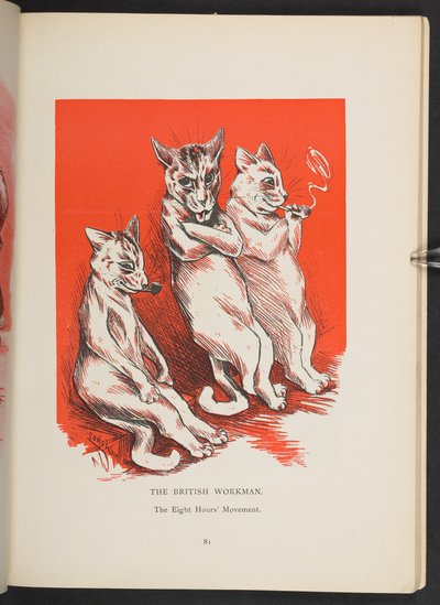 Il lavoratore britannico – il movimento delle otto ore, da p.81, Louis Wain Annual da Louis Wain