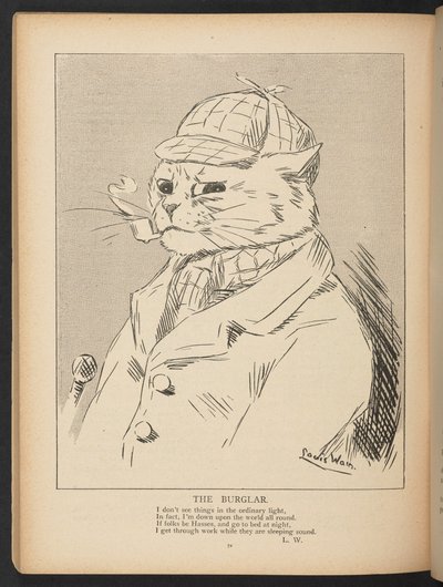 Il ladro, da p. 72, Louis Wain Annual da Louis Wain