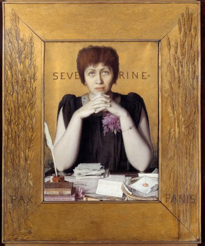 Ritratto di Caroline Remy detta Séverine (1855 - 1929) giornalista francese. Dipinto di Louis Welden Hawkins (1849 - 1910) da Louis Welden Hawkins