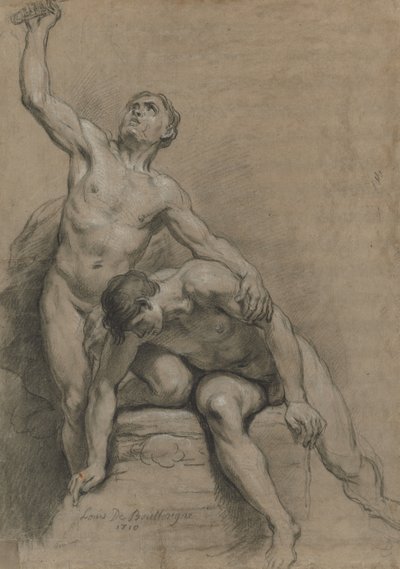 Due nudi maschili, 1710 da Louis de Boullogne