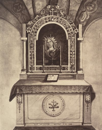 XIIIe Stazione. Gesù è rimesso tra le mani di sua madre. Questo altare è costruito..., 1860 o dopo da Louis de Clercq