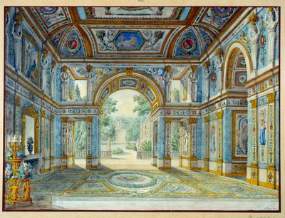 Portico di un palazzo che si apre su un parco da Louis de Saint Ange Desmaisons