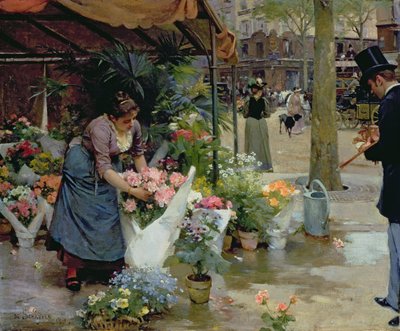 Mercato dei fiori a Parigi da Louis de Schryver