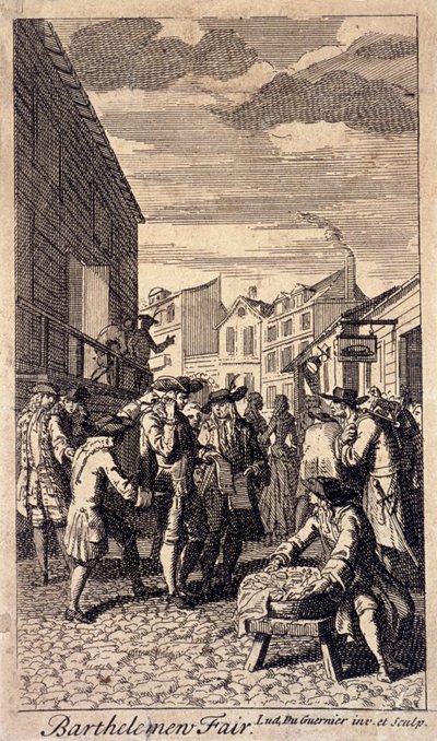 Fiera di San Bartolomeo, Londra, c1715 da Louis du Guernier