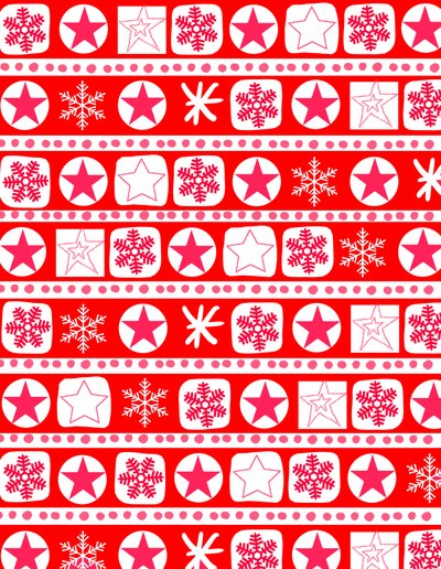 Carta da Regalo di Natale a Strisce, 2017 da Louisa Hereford