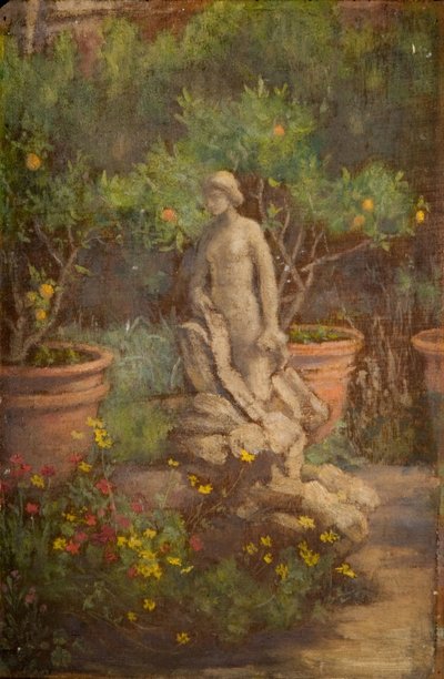 Fontana in un giardino, Cairate, Lombardia, 1875-1877 da Louisa Starr