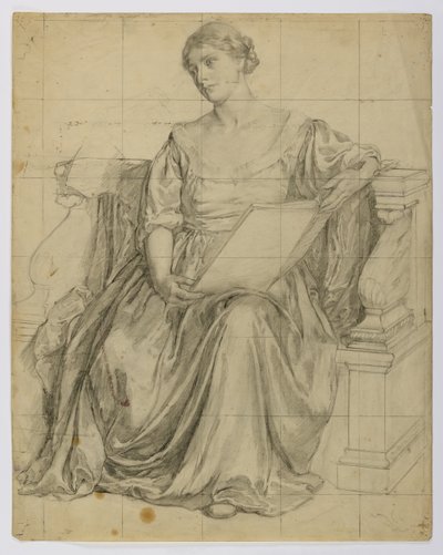 Senza titolo (Figura femminile allegorica seduta e drappeggiata) da Louise Cox