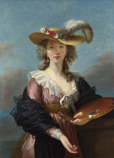 Autoritratto con cappello di paglia da Elisabeth Louise Vigee Lebrun