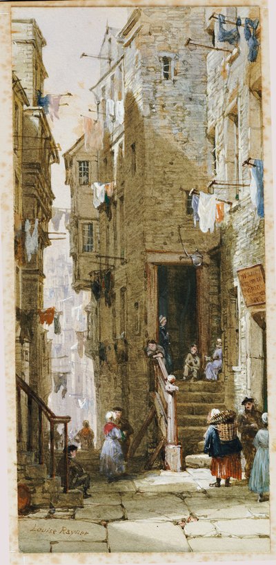 Scena di strada a Edimburgo da Louise Ingram Rayner