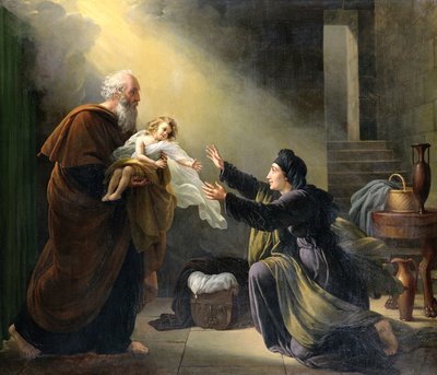 Elia resuscita il figlio della vedova di Sarepta da Louise Marie Jeanne Hersent