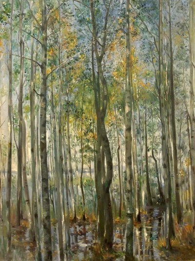Una foresta. Inondazioni sul lago di Starnberg da Lovis Corinth