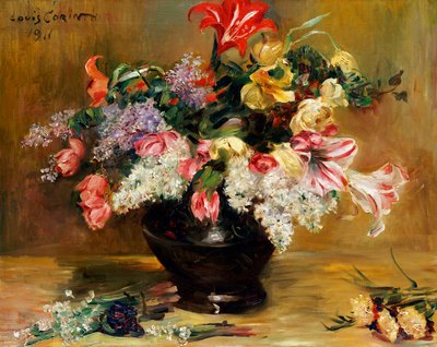 Amarilli, lillà e tulipani, 1911 da Lovis Corinth
