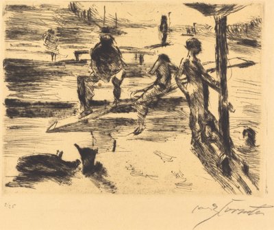 Badeanstalt (Luogo di balneazione), 1919 da Lovis Corinth