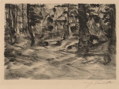 Panchina nel bosco II, 1917 da Lovis Corinth