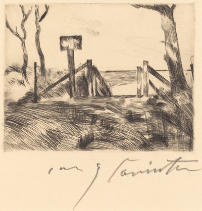 Ponte con segnale, 1916 da Lovis Corinth