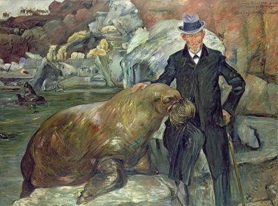Carl Hagenbeck nel suo zoo da Lovis Corinth