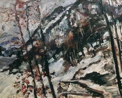 Il Herzogstand al Walchensee nella neve da Lovis Corinth
