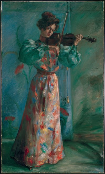 La violinista da Lovis Corinth
