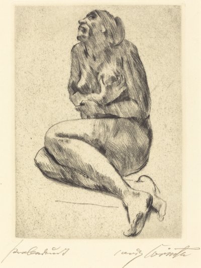 Nudo Femminile Accovacciato da Lovis Corinth
