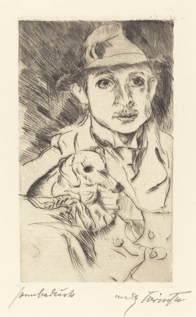 Ragazzo con cane da Lovis Corinth